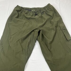 Field & Stream Nylon Lined Travel Pants XL‎ Green Ankle Zip Repel Wind Rain